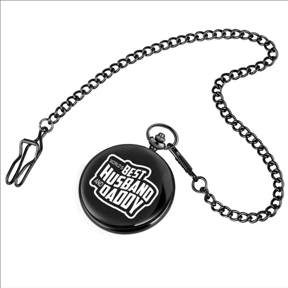 NEW Black Men’s Pocket Watch Necklace - Picture 4 of 6